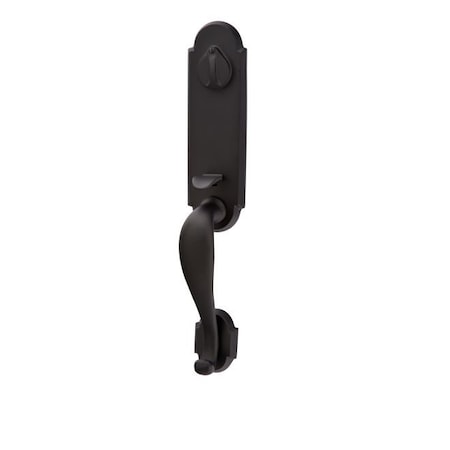 Emtek Flat Black Handleset 450112CDFBRH 450112CDFBRH